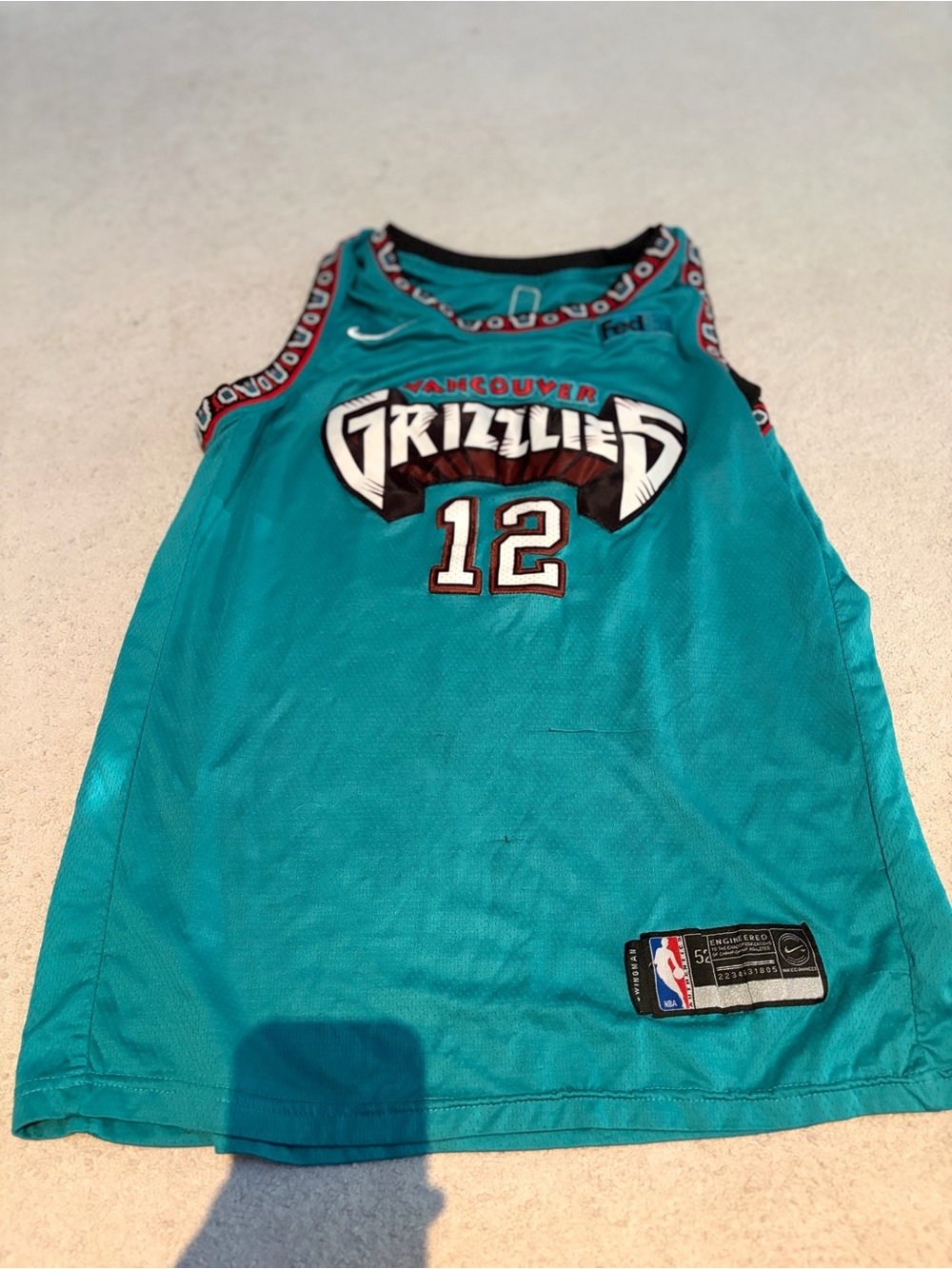 Nike Teal Vancouver Grizzlies #12 Basketball Jersey